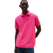 Tommy Hilfiger Heren 1985 Classic Korte Mouw Polo, Fashion Fuchsia Large