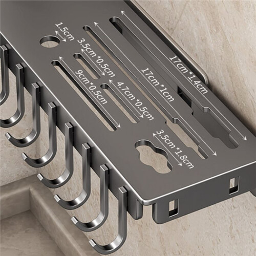 Wall Mounted Kitchen Storage Rack Large Capacity 90 Degree Rotation Chopsticks Cage Space Saving Moisture 2