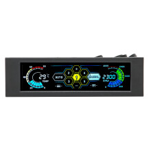 Computer Temp Monitor PVC Lens Panel Display 33C05-RTK with 5 Fan Controls
