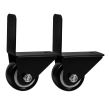 2PCS Caster Wheels Heavy Duty Black Rubber for Storage Rack Indoor Use