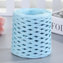 200 m/Rolle Natur-Raffia-Strohgarn zum Stricken, Häkeln, Papierfädeln, DIY, handgefertigt für Sommer-Sonnenhüte und Strandtaschen