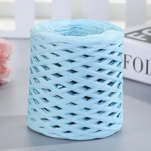 200m/ρολό φυσικό νήμα από ψάθα raffia για πλέξιμο, πλέξη, χάρτινες κλωστές, χειροποίητη