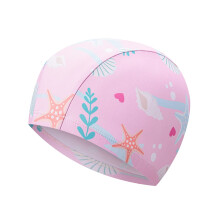 Badekappe für Kinder, weiche, dehnbare Badekappe, schnelltrocknend, ideal für Strand und Pool, rosa, Einheitsgröße