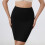 High-Waist Seamless Tummy Control Half Slip Black M 1