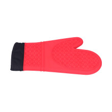 Silicone Oven Mitts with Cotton Insulation, Red, 34cm 156g