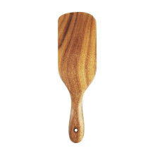 Under $5 Long Handled Teak Wood Spatula, Natural Wooden Stirring Spatula for Cooking Baking, Durable Kitchen Utensil