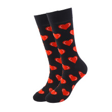 Calcetines de San Valentín para mujer – Calcetines de algodón con estampado de corazones, hasta la pantorrilla, regalo romántico para ella,