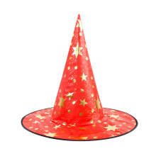 Witch Hat for Women Halloween Wizard Hat with Gold Star Party Hats for Adults Halloween Costume Accessories