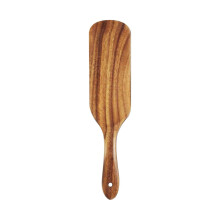 Under $5 Long Handled Teak Wood Spatula, Natural Wooden Stirring Spatula for Cooking Baking, Durable Kitchen Utensil