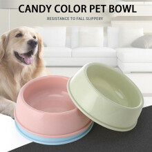 Candy Color Pet Bowl Puppy Kitten Plastic Food Bowl
