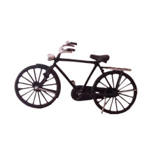 Miniature Bike 1/64 3D Miniature Figure Resin Photography Model Bike Kits for DIY Projects Miniature Scenes Decoration Layout black