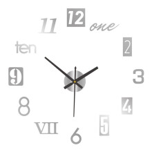 3D Wall Clock Mirror Large Modern DIY Office Decor