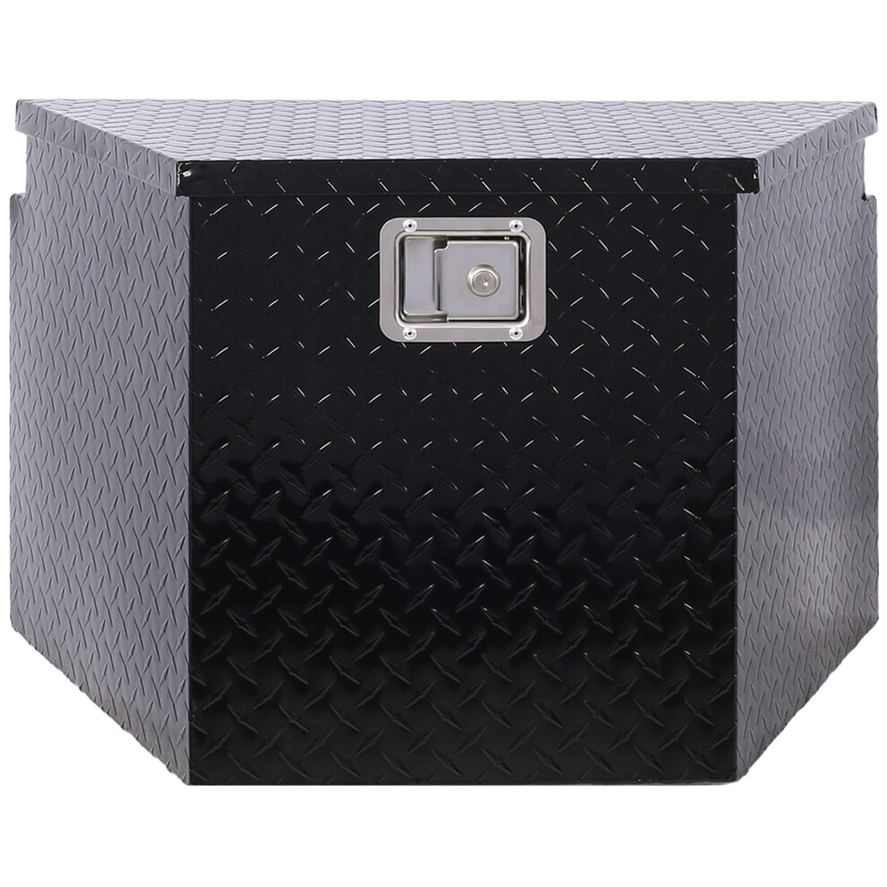 29 Inch Aluminum Truck Toolbox With Lock, Heavy Duty Trailer Storage Box For Pickup And Rv 9330225106203
