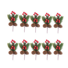 Holly Berry Floral Picks Christmas Wreath Craft 10PCS
