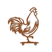 Rusty Metal Rooster Mailbox Topper 9.84x7.48 inch