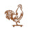 Rusty Metal Rooster Mailbox Topper 9.84x7.48 inch 1