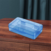 Clear Plastic Pencil Box, 20.3x12.2x5.9cm, Large Capacity Transparent Case for Pencils, Crayons & Markers – Minimalist Stationery Organizer