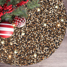 Clearance sale! Christmas Tree Bottom Decoration SkirtSequin Christmas Tree Skirt Glitter Tree Skirt For Xmas Holiday Party Decor
