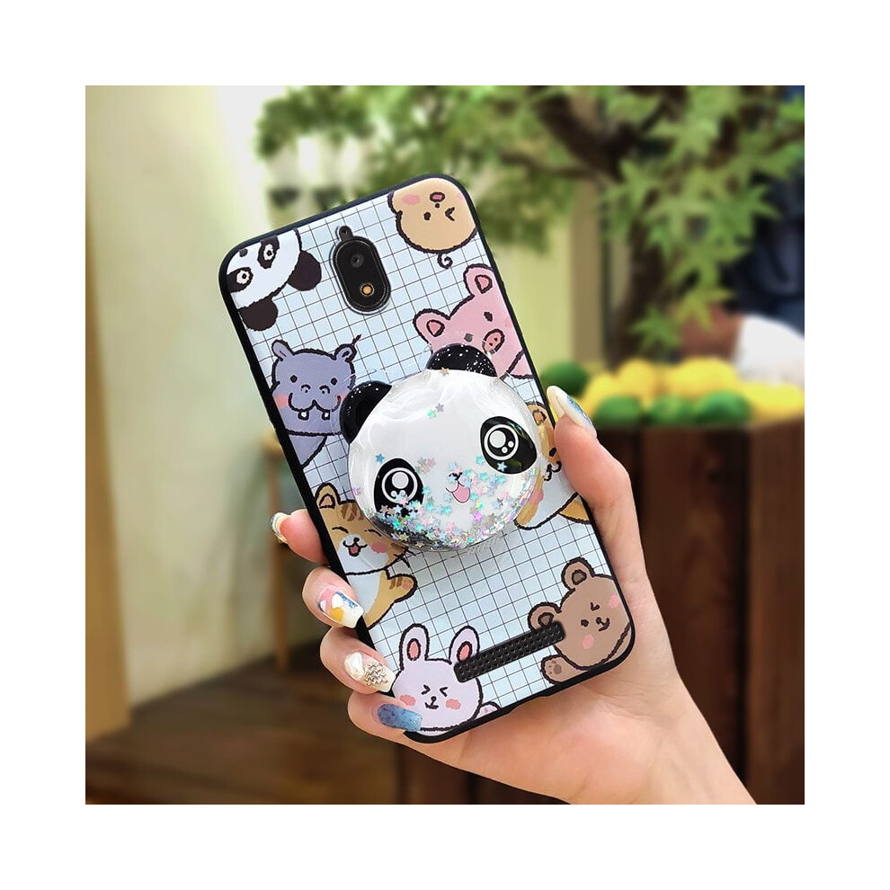 Blu View2/B130dl Phone Case Â Cartoon Simplicity Soft Tpu Cover With Kickstand, Anti-Knock, Quicksand Lens Protection, Dirt-Resistant 9448483987264