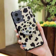 MOTO Edge 5G 2024 Phone Case – Soft Quicksand-Skin Silicone, Glitter Rotatable Stand, Lens Protection, Anti-Knock TPU Cover