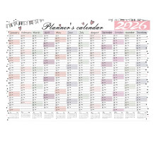 2026 Wall Calendar 39"x20", Jan–Dec 2026, Moon Phases, Notes & Stickers – Compatible with Home/Office