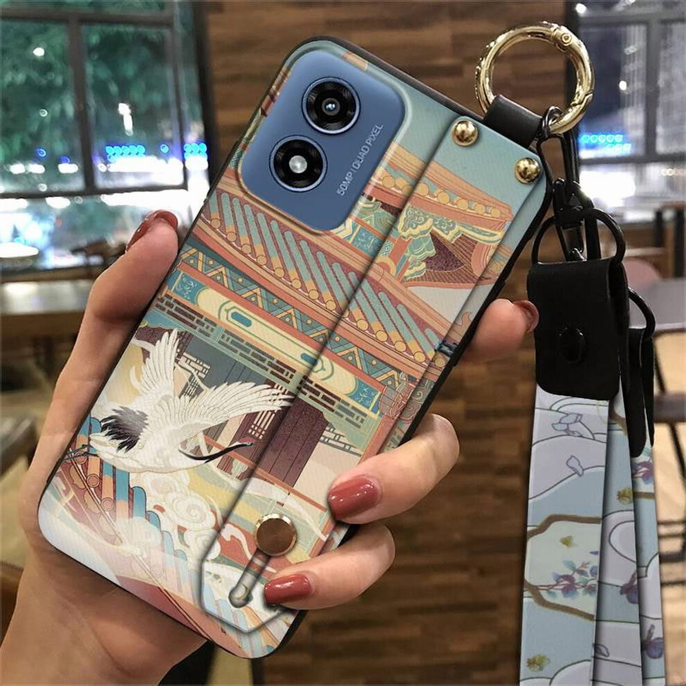 Moto G Play 2024/4G/5G Phone Case With Wristband, Dirt-Resistant Silicone Waterproof Kickstand & Ring Holder 9448483988919