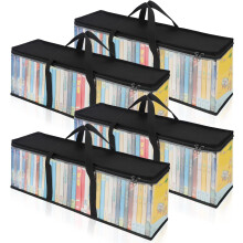 Doorzichtige PVC dvd-opbergzakken (4 stuks) – 60 x 20 x 15 cm.