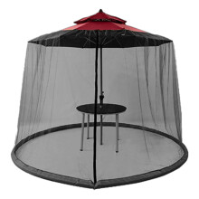 Large 118-Inch Round Outdoor Patio Umbrella Protective Mesh Cover Breathable Sunshade Screen for Straight and Banana Pole Styles