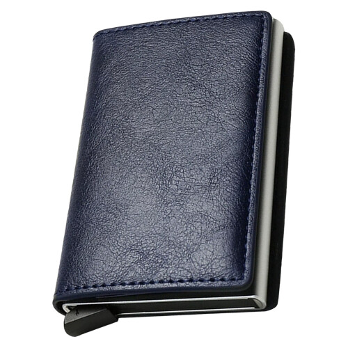 Men's Leather Toggle Wallet with ID Window and Card Holder