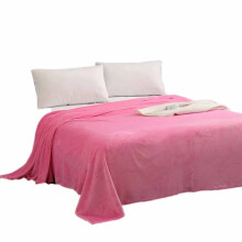 Soft Fleece Bed Blanket, Lightweight Warm Microfiber, Breathable All-Season Cozy Fuzzy, Anti-Static Microplush (Pink)