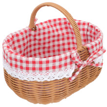 Rattan Woven Shopping Basket Assorted Colors 1 Piece 10.2 x