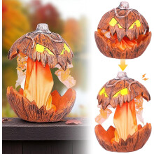 Extendable Talking Jack-O-Lantern with Open Mouth – Halloween Decoration for Indoor/Outdoor, Compatible with Home, Bedroom, Yard & Party