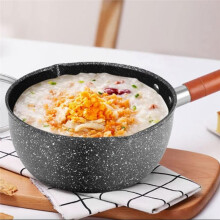 Cast Iron Sauce Pan Non-Stick Soup Pot with Pour Spout for Cooking and Boiling