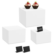Acrylic Food Display Riser Boxes Cube Dessert Stand with Storage Design Fashionable Organizer Shelves for Cupcake Candy Weddings Parties