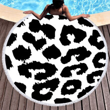 Bath Towel No Static Electricity No Lint Microfiber round Beach Towel 150cm