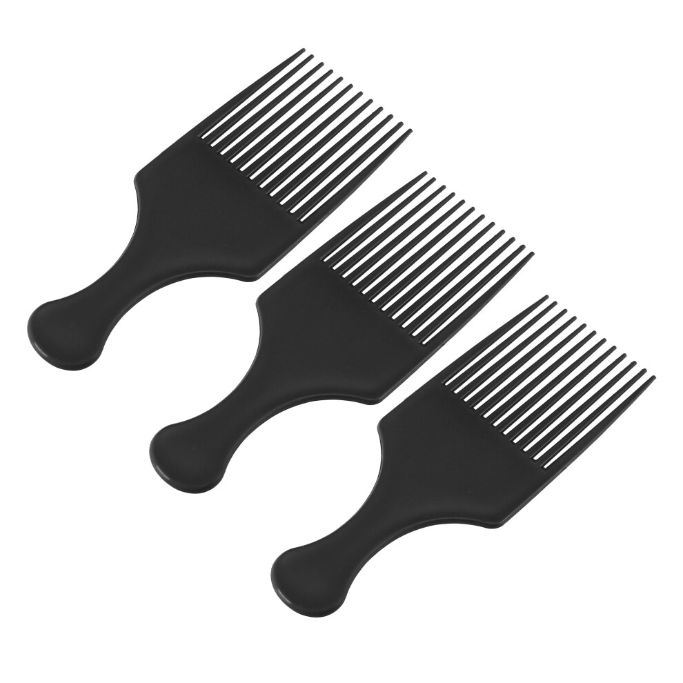 Unisex Black 3Pcs Afro Hair Pick Comb Hair Brush Comb Hairdressing Styling Tool For Men Women