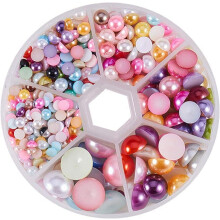 Flat Back Pearl Cabochons Mixed Colors 690 pcs 4-12mm 6