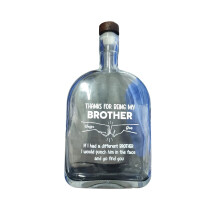 Funny Whiskey Bottle, Unique Glass Decanter for Wine and Whiskey, Novelty Design for Home Bar, Gift for Whiskey Enthusiasts and Party Serving,J