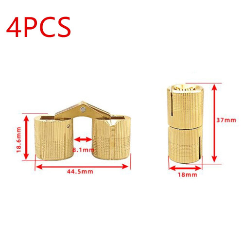 4Pcs Copper Barrel Hinges Hidden Hinge Design, Easy Installation for Wooden Doors and DIY Projects