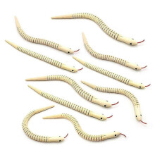 10pcs 12 inch unfinished wooden twisting snake joints flexible wooden snake blank animal model crafts
