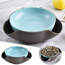 Food Storage Collecting Snack Bowl Double Bowl Dinnerware Set for Pistachios with Convenient Storage Solution