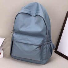 Women Schoolbag Waterproof Large Capacity School Backpack Smooth Zipper Solid Color Teens Casual Daypack Bag Student Supply