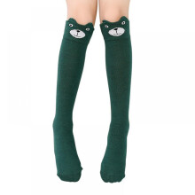 Children Girls Toddler Kids Knee High Length Socks Animal Cat Cartoon 3-12 years
