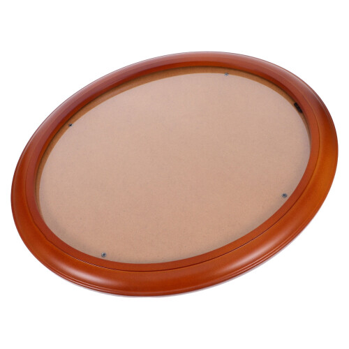 ibasenice Vintage Oval Tavelram Kaffe Brun Trä1-pack