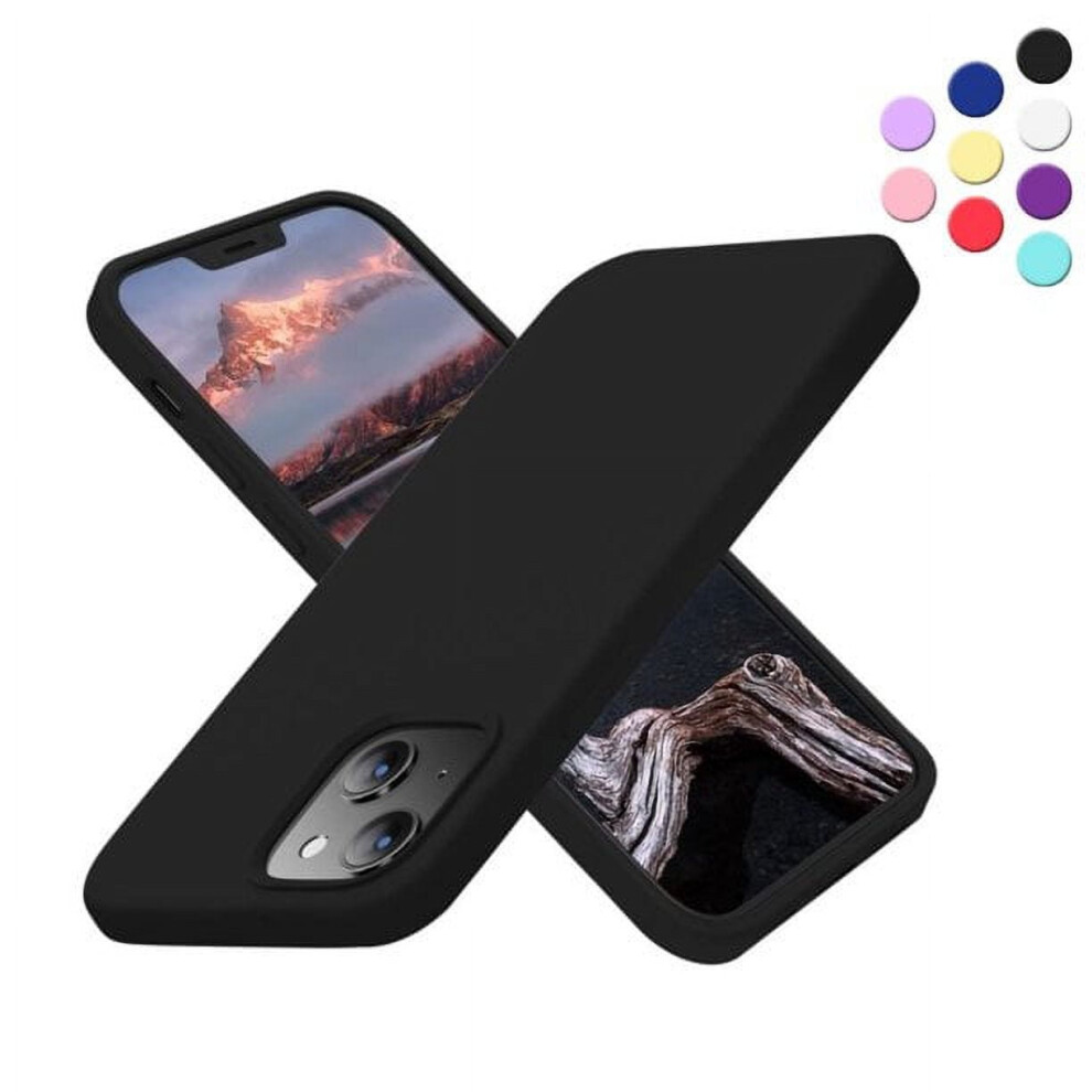 Silicone Case Compatible With Iphone 14 Plus (6.7", 2022) Â Shock-Absorbent, Raised Edge Protection, Black 9448483552110