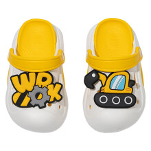 Toddler Clogs Boys Girls Little Kids on Slides Sandals Children Summer Beach Pool Outdoor Water Shoes Shower Slippers Yellow 4.5-5Years