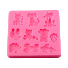Matrite din silicon alimentar cu motive de animale pentru fondant, ciocolată, bomboane, biscuiți și lut polimeric – Compatibile cu teme cu
