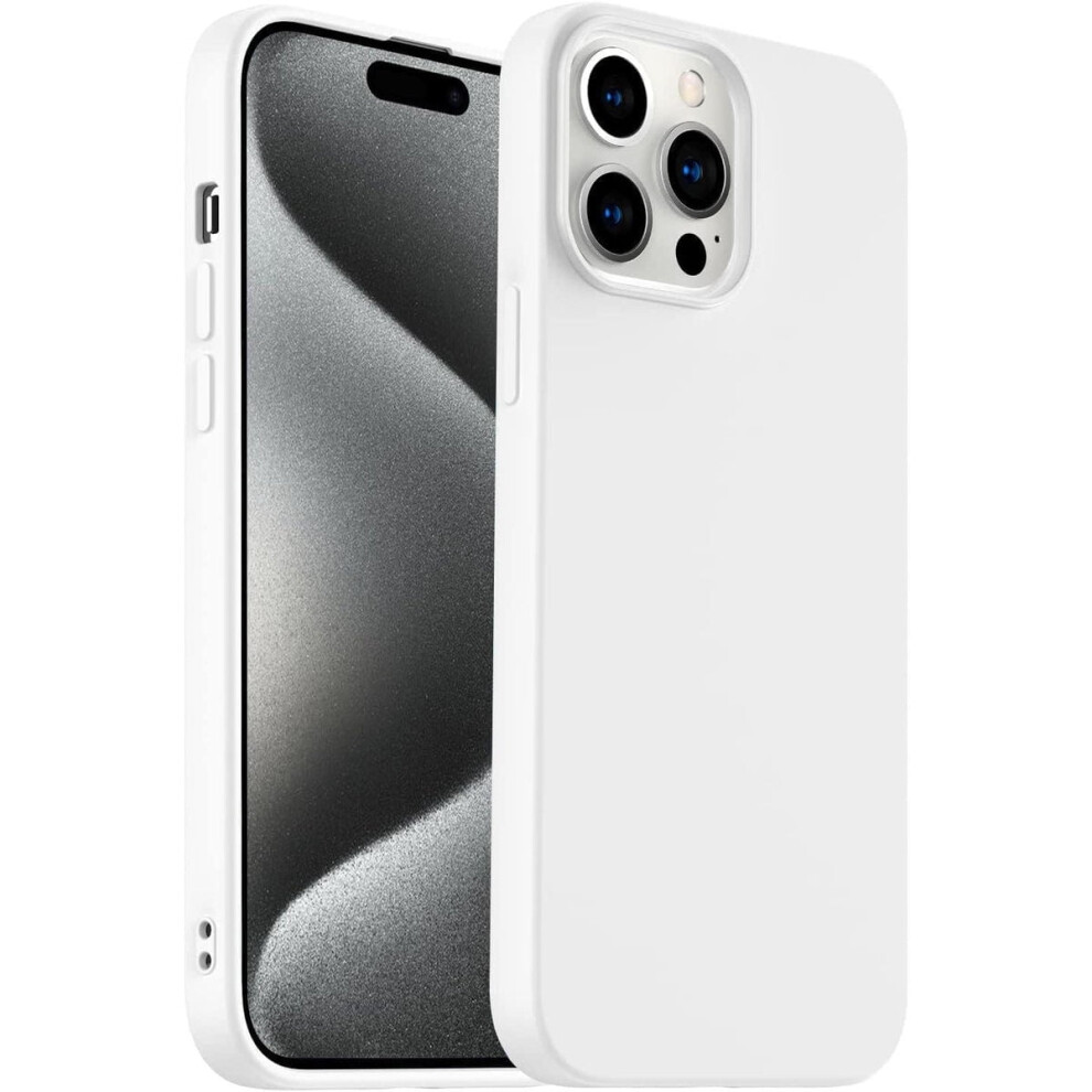 Liquid Silicone Case For Iphone 16 Pro Â Shockproof, Slim, Compatible With Apple Iphone 16 Pro White 9448483552776