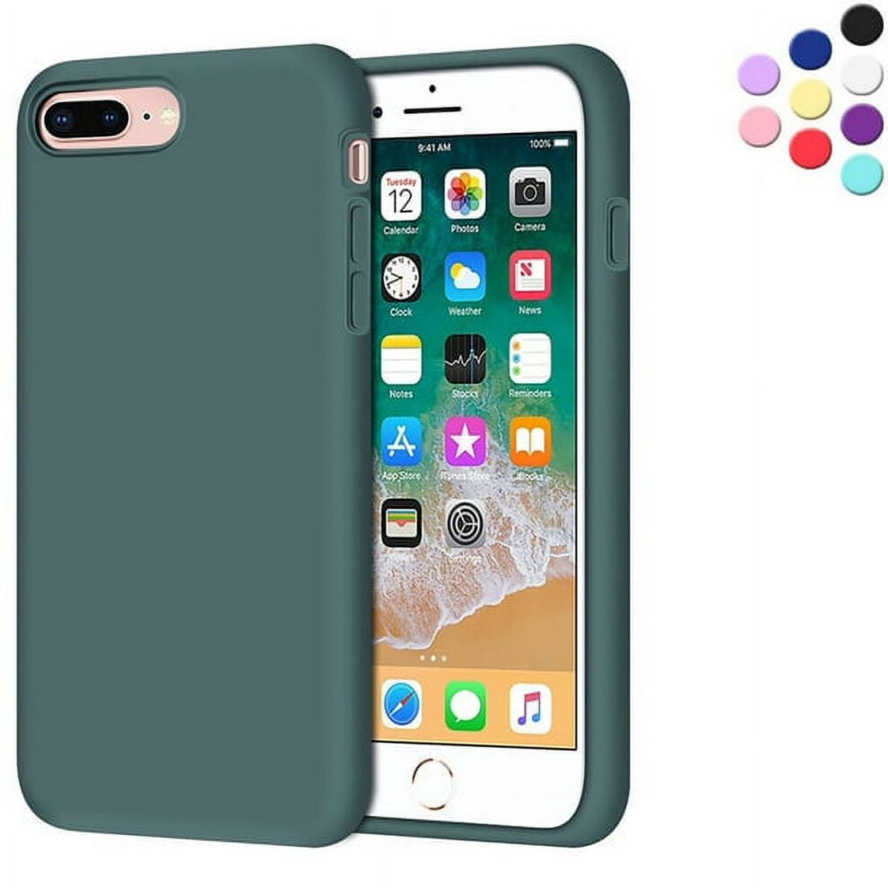 Liquid Silicone Phone Case For Iphone 8 Plus Â Shockproof, Dustproof, Anti-Scratch (Green), Compatible With Iphone 8 Plus Green 9448483552936