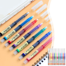 Kit com 4 Canetas Rollerball de Secagem Rápida, Ponta Fina de 0,5 mm, Tinta Líquida Brilhante para Escrita Suave, Materiais de Escritório,